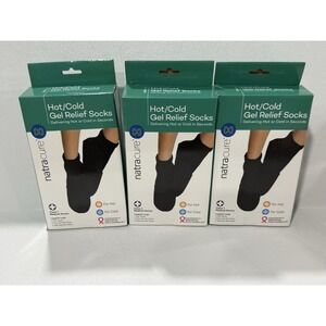 Natracure Hot/Cold Gel Relief Socks - Large/X-Large Black - Class 1 Medical Dev.